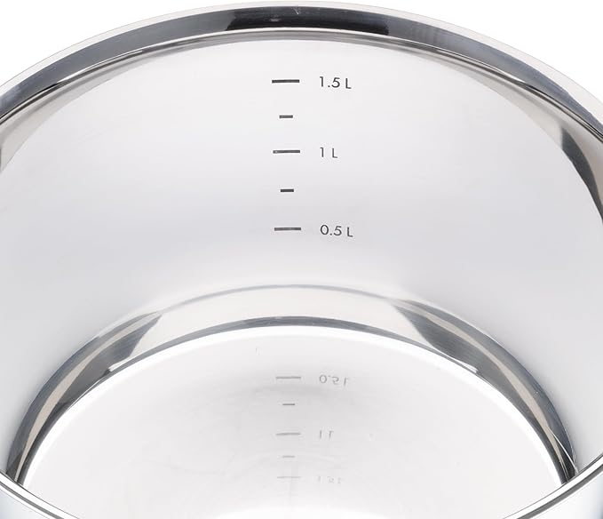 Küchenprofi Stainless Steel Saucepan with Clad Bottom, 1.5 Liters