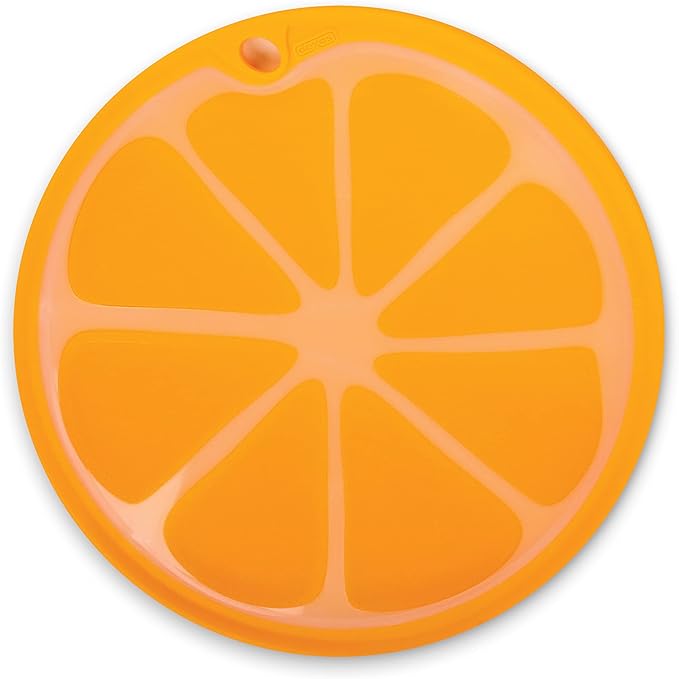 Dexas Citrus Slice Cutting Board/Serving Board 9 inches, Orange