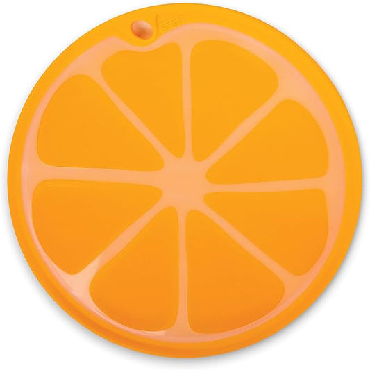 Dexas Citrus Slice Cutting Board/Serving Board 9 inches, Orange