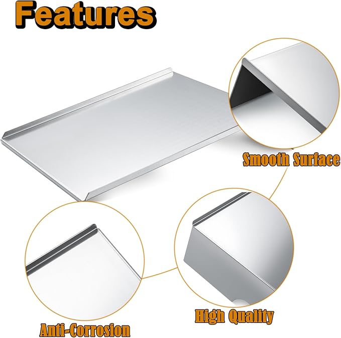 BCA777 TFB38TCA Drip Pan Grill Replacement Parts for Traeger Ridgeland 572 Renegade Pro Heartland Lonestar 20 Pro 20 Drip Tray TFB38TOD TFB52QPB TFB52PUD TFB57QCE TFB52QCC Grease Drain Pan Heat Baffle
