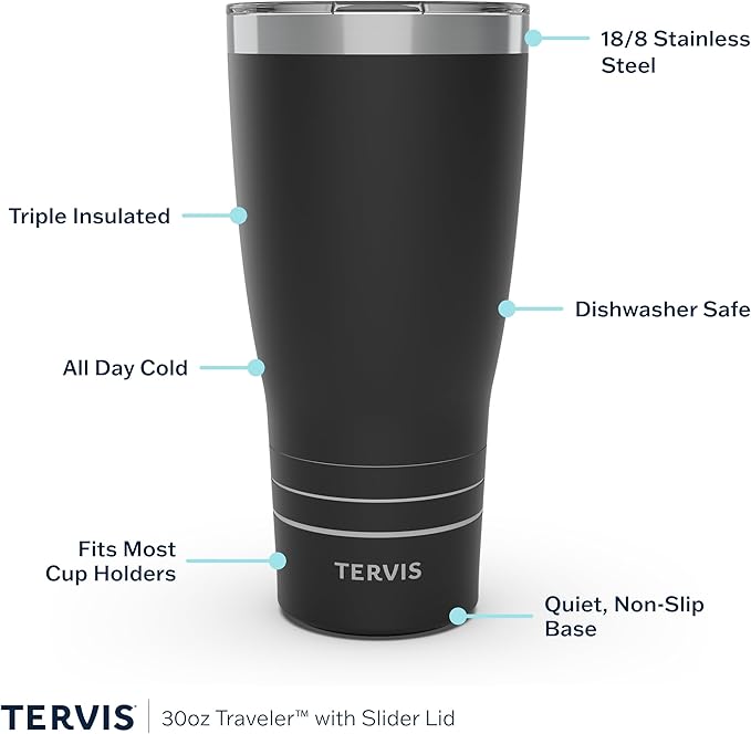 Tervis Traveler Sara Berrenson - Marine Mosaic Made in USA Double Walled Insulated Tumbler Travel Cup Keeps Drinks Cold & Hot,