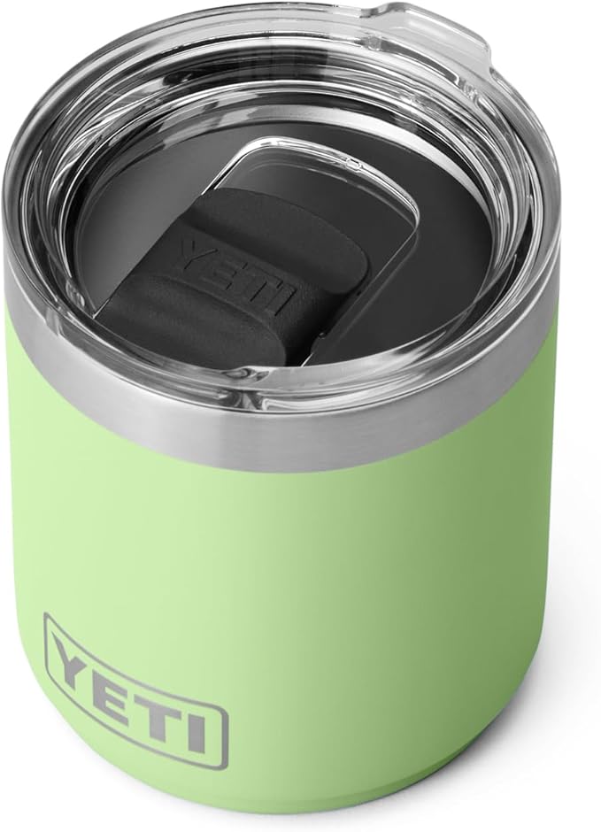 YETI Rambler 10 oz Stackable Lowball 2.0, Vacuum Insulated, Stainless Steel with MagSlider Lid, Key Lime