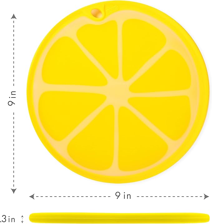 Dexas Citrus Slice Cutting Board/Serving Board 9 inches, Lemon