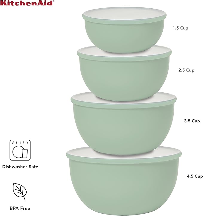 KitchenAid Prep Bowls with Lids, Set of 4