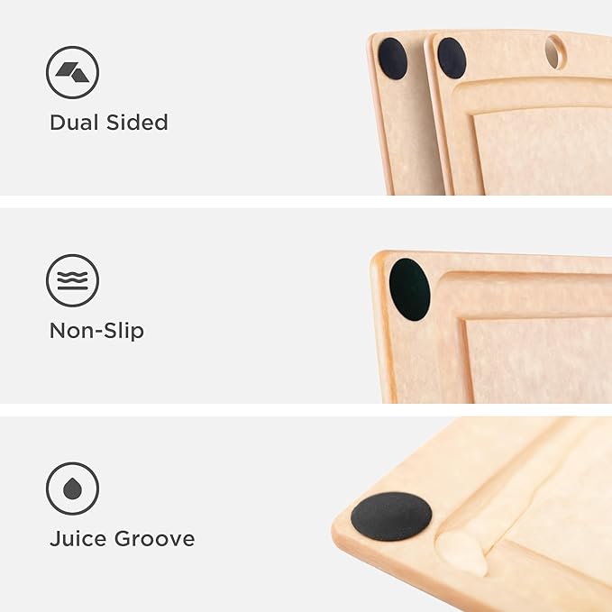 Epicurean All-in-One 19.5" × 14.5" Cutting Board, Natural