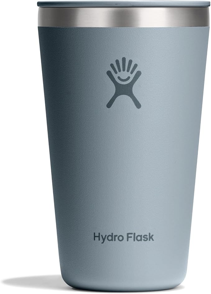 Hydro Flask All Around Tumbler Press-In Lid, Insulated Travel Mug, Stainless Steel Coffee Cup 16 Oz Shale Gray