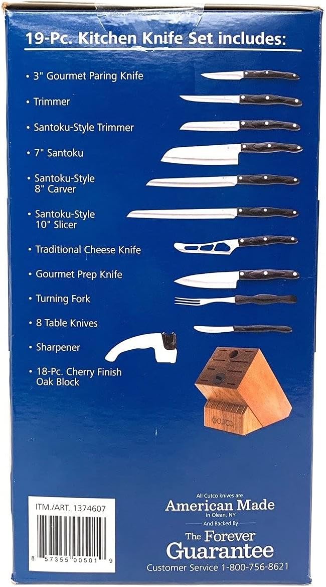 Cutco 19 Pc Kitchen Knife Set Cherry Wood Stand
