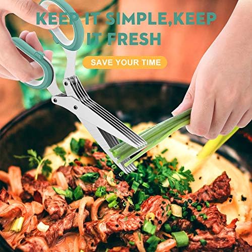 Herb Scissors with 5 Blades and Cover, New Kitchen Gadget 2026