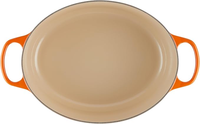 Le Creuset Enameled Cast Iron Signature Oval Dutch Oven, 9.5 qt., Flame