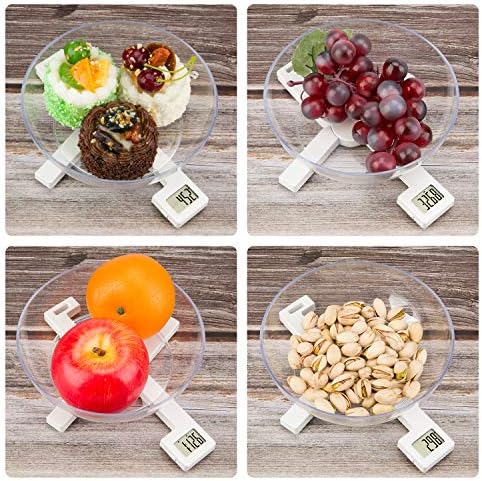 Portable Food Scale Travel Scale for Food, Small Folding Digital Kitchen Scale for Food, Collapsible Mini Pocket Scale Grams and Ounces, Perfect for Diet Calorie Control Compact Kitchen, X White