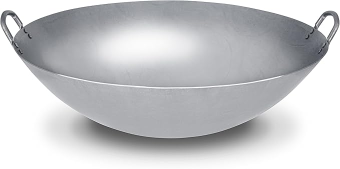Craft Wok Extra Large 21-Inch Heavy Canton Style Hand Hammered Carbon Steel Wok (Round Bottom) / 731W194X