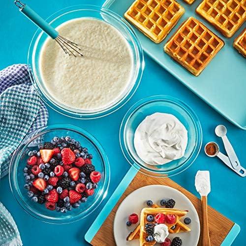 Pyrex Essentials (3-Piece) Glass Mixing Bowls Set for Prepping and Baking