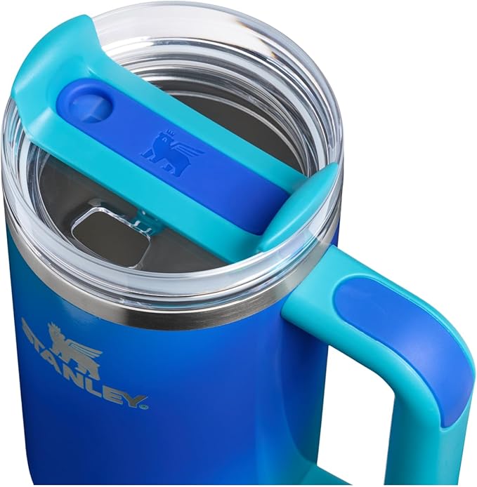STANLEY Quencher H2.0 Tumbler with Handle and Straw 30 oz | Flowstate 3-Position Lid | Cup Holder Compatible for Travel | Insulated Stainless Steel Cup | BPA-Free | Sea Glass Aura
