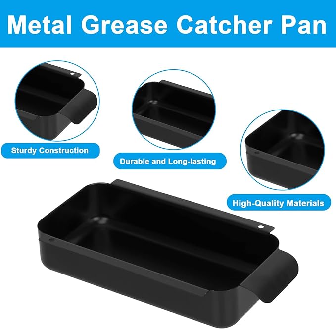 Grease Tray Replacement with 10 PCS Aluminum Drip Pans for CharBroil Performance 463331221 463365021 463448021 TRU Infrared 4-Burner Gas Grill Grease Catcher Pan for CharBroil 9328812P06 G416-0015-W1