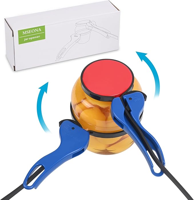 Double-Handle Jar Opener, Manual Jar Openers for Seniors, Gifts for Weak Hands with Arthritis, Patent | Unique Kitchen Gadgets Please note the opening direction indicator on the handle