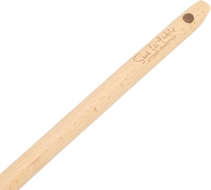 Sur La Table Kitchen Essential Chef's Toolkit Silicone Kitchen Spoon With Beechwood Handle - Juniper Green