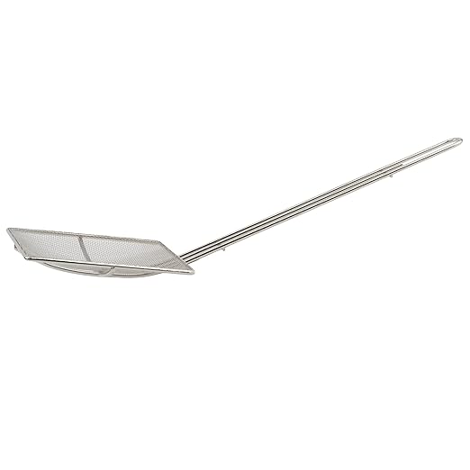 Winco Square Mesh Skimmer, 6.75-Inch, Medium, Nickel