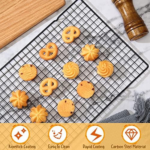 Harloon 6 Pieces Cooling Racks for Baking Wire Grid Set,16 x 9.8 Inch