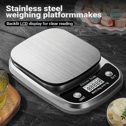 GRAM PRES Food Kitchen Scale Digital Weight Grams and Oz 3kg/0.1g