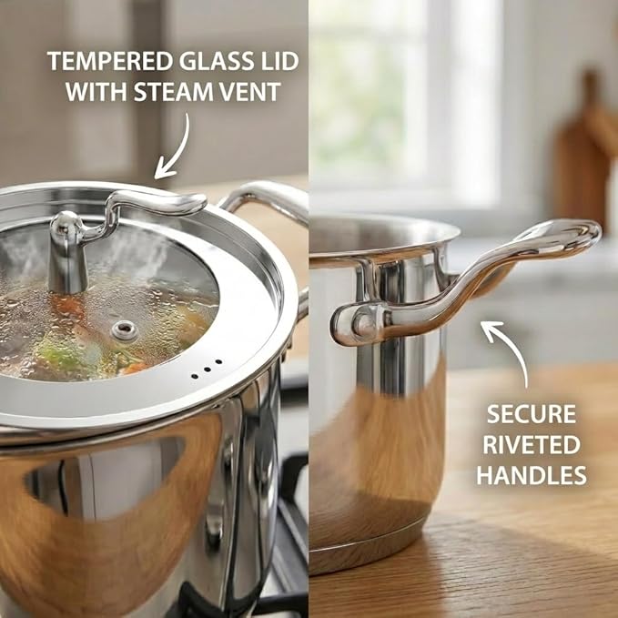 Sunhouse Stockpot (COOKWARE SET, 2-Quart, 3.5-Quart, 7-Quart)