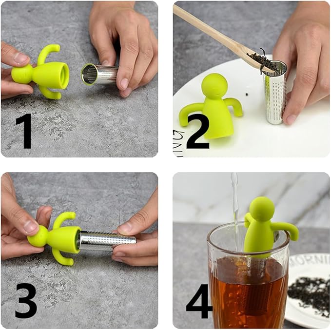 3 Pcs Tea Infuser for Loose Tea Cute Fine Mesh, Tea Strainer Stainless Steel Tea Filter Tea Steeper with Cute Design Tea Diffuser Steeper for Teacups Teapots
