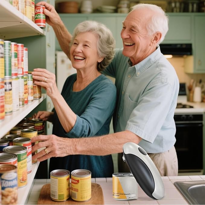 Electric Can Openers in 2026: Automatic Can Opener Electric with Rechargeable. The Can Opener Creates A Smooth Edge, Making It The Best Gift for Seniors And Kids. (White)