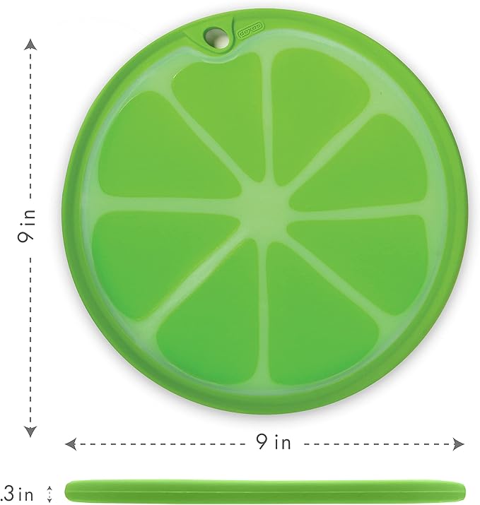 Dexas Citrus Slice Cutting Board/Serving Board 9 inches, Lime