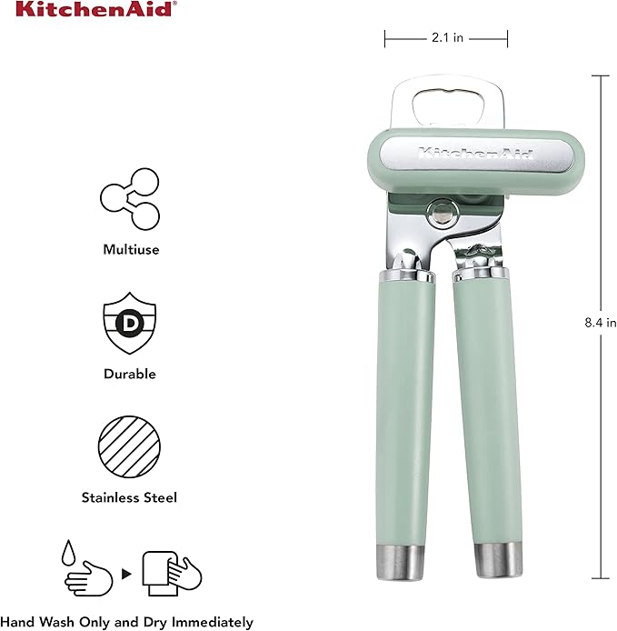 KitchenAid Gourmet Multifunction Can Opener/Bottle Opener, 8.36-Inch, Pistachio