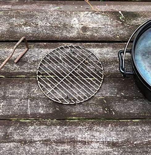 CAMPINGMOON φ8.27inch/φ21cm Round Stainless Steel Roasting Baking Steaming Cooling Rack Cooking Grid Grill Fits for 10-inch Dutch Oven W21