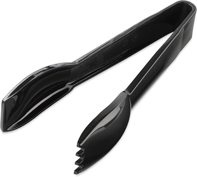Carlisle FoodService Products CFS Carly Salad Tong, 9" Salad Tong, Black, 1 Pack