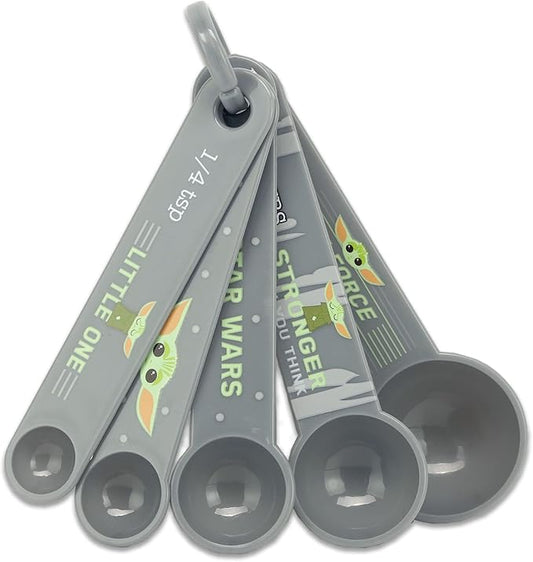 Disney Star Wars The Mandalorian Measuring Spoons - Adorable Baby Yoda Measuring Spoons for Kitchen