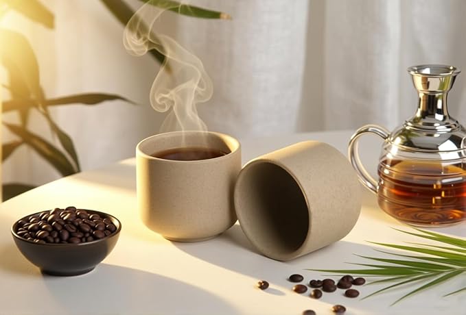 Ceramic teacups set of 4,No Handle Chinese KungFu Tea cups,3.5oz Teacups Japanese Teacup Set,Ceramic Tea Cup,4Pcs