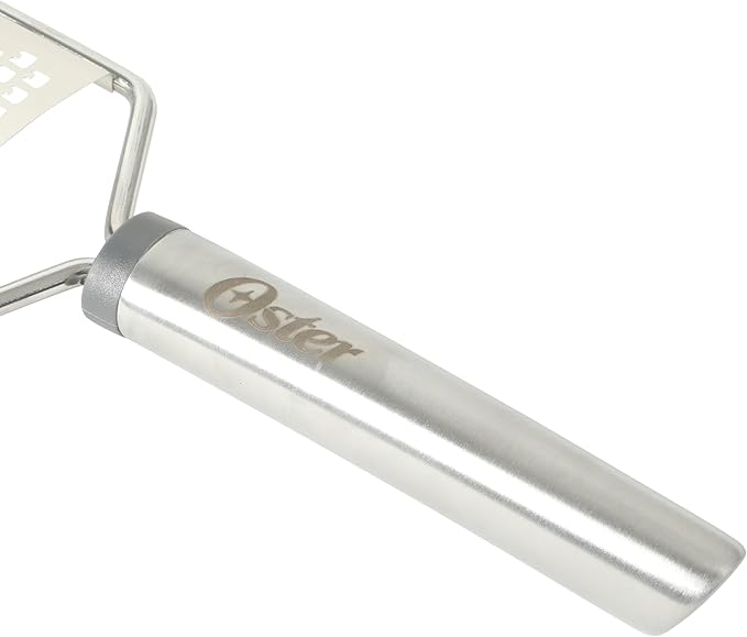 Oster Chadswyck 11.8” Handheld Grater, Stainless Steel Cheese Grater, Sharp Blades for Kitchen Prep, Dishwasher Safe