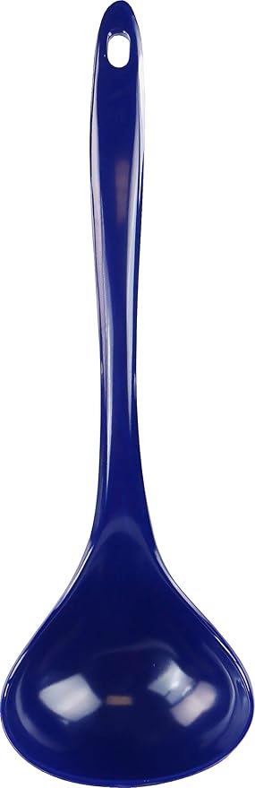 Reston Lloyd Melamine Soup Ladle Kitchen Utensil, Premium Quality Utensil with Heat Resistant Ergonomic Handle, Durable BPA-Free Plastic, 10.5 inch long, One Piece, Indigo