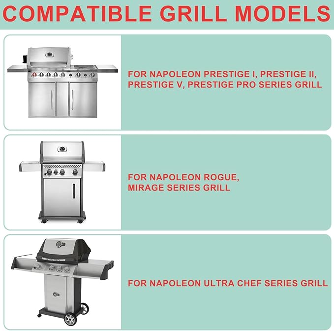 62007 Grill Grease Tray Liners for Napoleon Grill Accessories Prestige 500 Parts, Disposable Drip Pan Liners for Prestige pro/I/II, Prestige V, Rogue, Mirage, Ultra Chef Series Parts, 20 Packs