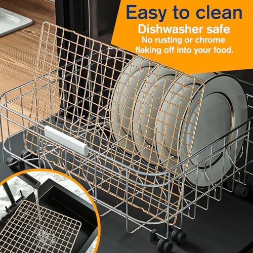 2 PCS Cooling Racks for Cooking and Baking, 10" x 15", Gold