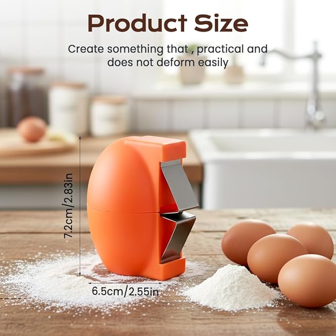 Kruggo 2026 New Egg Shell Opener Egg Cracker Tool, Multifunctional Peeler Shell Remover for Raw and Hard Boiled Eggs, Portable Kitchen Gadgets for Cooking Baking (Yellow-1PCS)