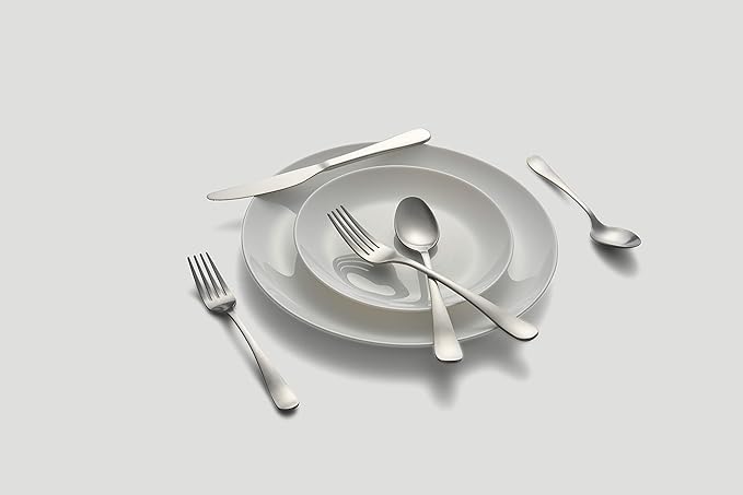 Cambridge Silversmiths Rhiannon Satin 20 Piece Flatware Set, Service for Four, silver