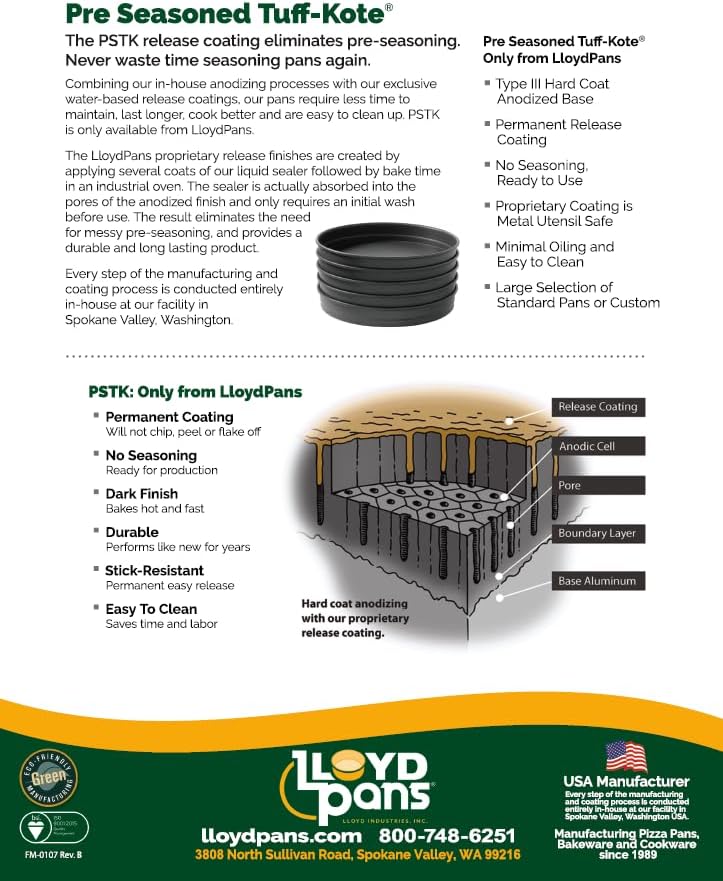 Lloyd Pans Straight Sided Pizza Pan 16 Inch by 1 Inch - PSTK
