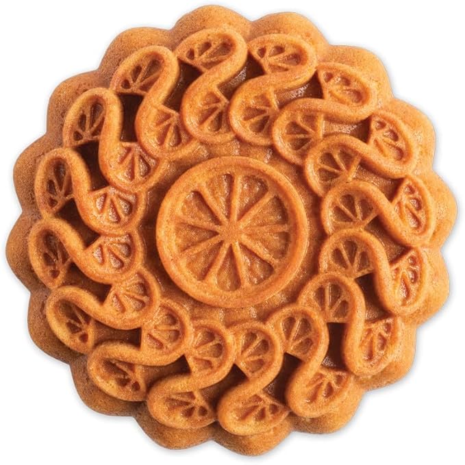 Nordic Ware Citrus Twist Pan, 8 Cup, Toffee
