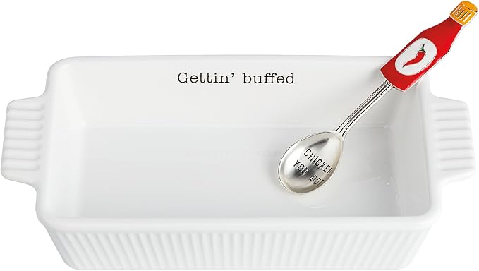 Mud Pie Buffalo Chicken Dip Baker and Serving Spoon Set