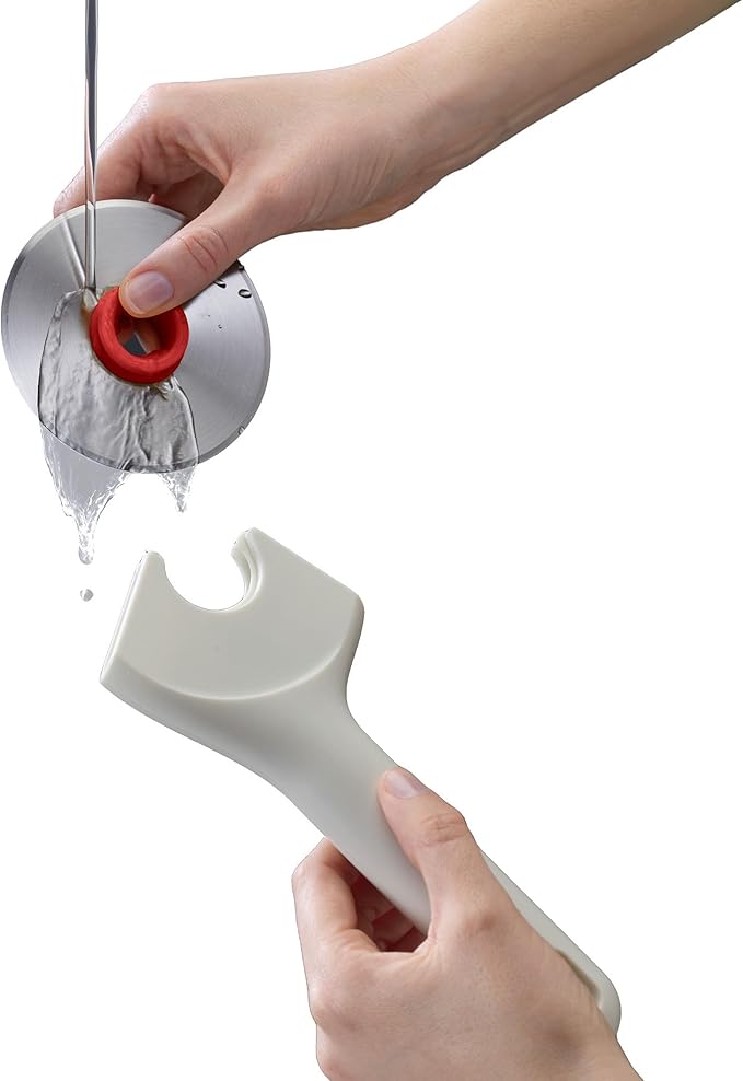 Joseph Joseph Ringo Easy Clean Pizza Wheel Cutter Slicer, Stainless Steel blade, Dishwasher safe