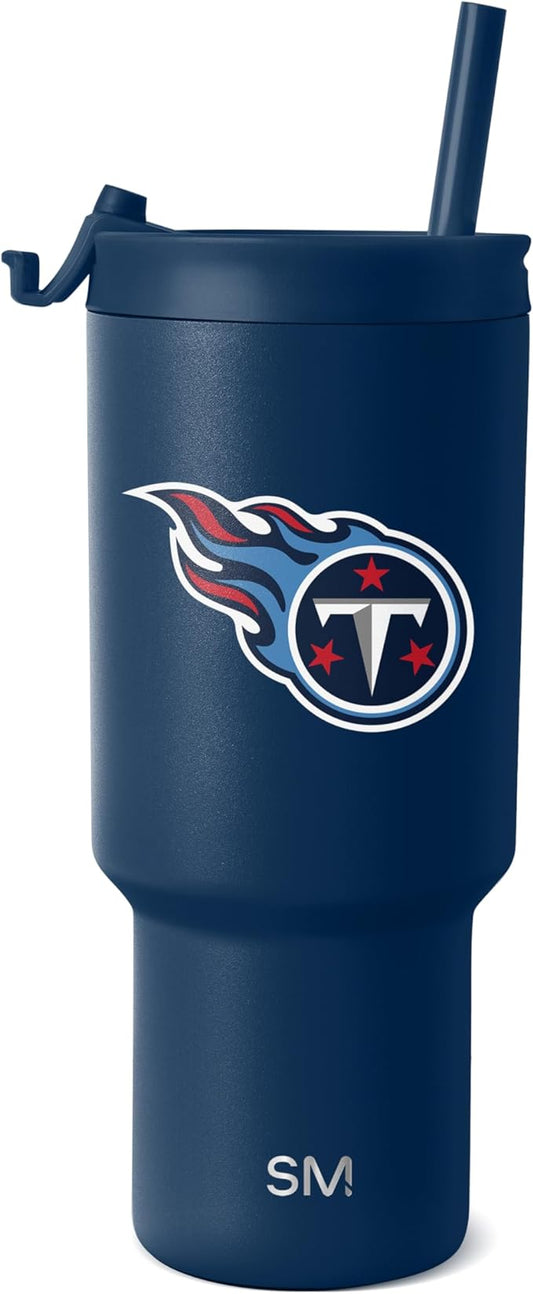 Simple Modern Officially Licensed NFL 30oz Tumbler with Flip Lid and Straws | Football Insulated Stainless Steel Cup | Gifts for Men Women | Trek Collection