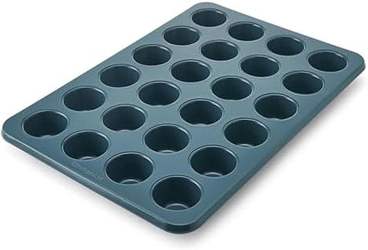 KitchenAid Nonstick Swiss Engineered Aluminized Steel Muffin Pan, Dishwasher Safe, Agave, 24 Cup