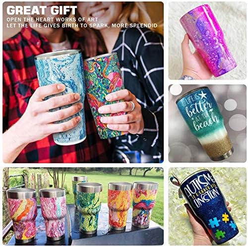 Cup Turner for Crafts Tumbler,Tumbler Turner DIY Glitter Epoxy Resin Tumblers,Epoxy Resin Mixer Attachment with Silent Motor Two-Way Rotation Silicone Pad, Cup Spinner (Epoxy Resin Kit)