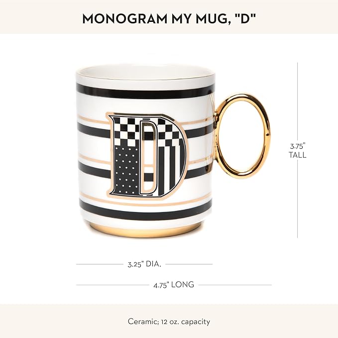 MACKENZIE-CHILDS My Mug, Decorative Ceramic Coffee Mug with Handle, D