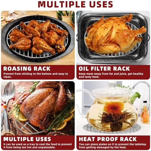 12.4" Roasting Rack,Stainless Steel Cooling Rack, Oven & Dishwasher Safe