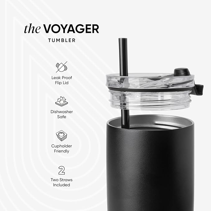 Simple Modern Voyager Tumbler with Flip Lid | Travel Coffee Mug | Insulated Stainless Steel Cold Brew Iced or Hot Coffee Cup | Gifts for Women Men Her Him | 16oz, Dreamscape