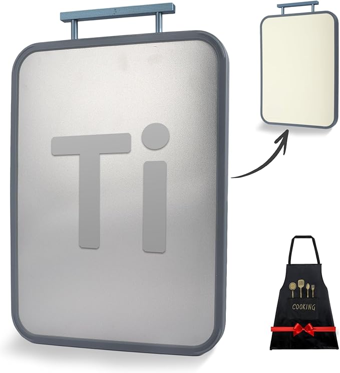 Titanium 2in1 Cutting Boards for Kitchen, Large Double Sided Food-Grade Composite Titanium and Wheat Straw PP Dishwasher Safe Chopping Board for Meat, Fruit, Vegetable (15" X 11")