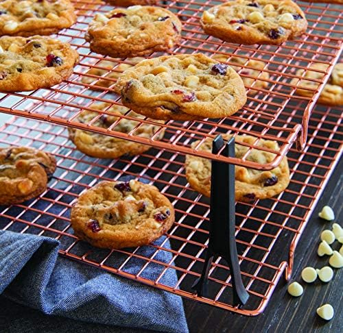 Nordic Ware Stackable Cooling 2 Copper Racks Plus 4 Snap-On Legs, 16.875 in × 11.5 in × 0.75 in